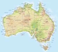 Kaart van Australië
