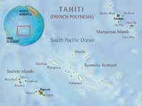 Kaart van Frans-Polynesië