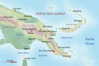 Kaart van Papoea-Nieuw-Guinea