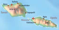Kaart van Samoa