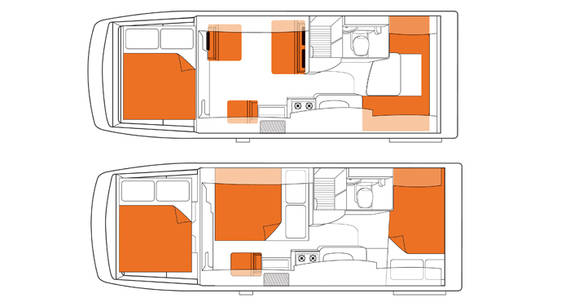 Britz Frontier Britz Frontier Interieur | camper huren in Nieuw-Zeeland
