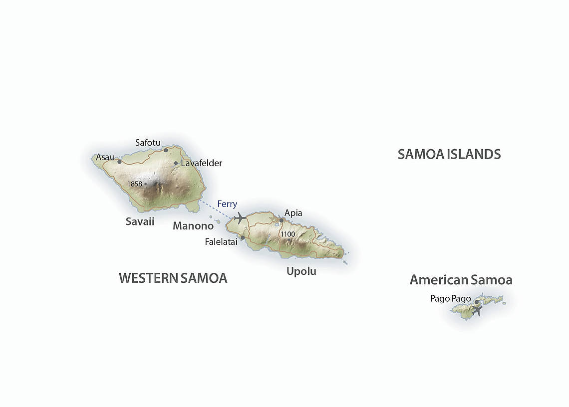 Kaart van Samoa Samoa kaart | eilanden van samoa