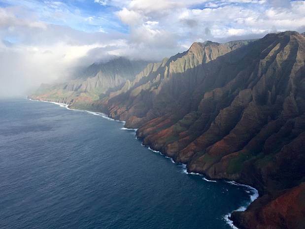 Napali Coast vanuit de helikopter Napali Coast | vakantie Hawaii