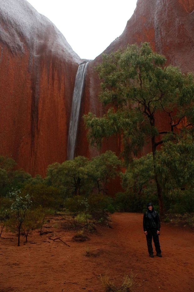 Watervallen vanaf Ayers Rock Watervallen vanaf Ayers Rock