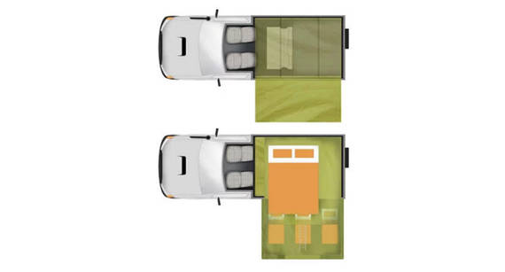 Apollo 4WD Overlander Binnenkant Apollo Australia 4WD Overlander camper