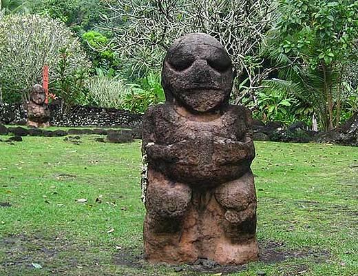 Tahiti Tiki beeld op Tahiti | vakantie Frans Polynesië