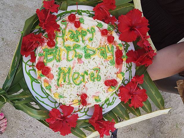Samoaanse verjaardagstaart Samoa verjaardagstaart