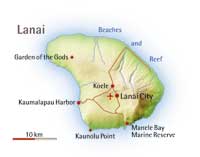 Kaart van Lanai