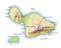 Kaart van Maui