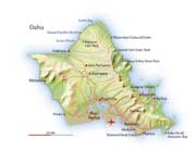 Kaart van Oahu
