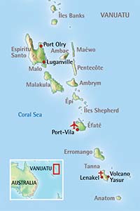 Kaart van Vanuatu